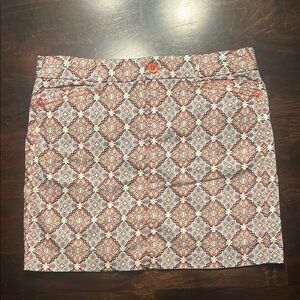 Intro brand. Love the Fit Stretch Skort in Pink and Blue Pattern, Size 8